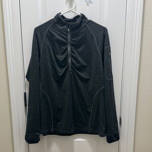 Kirkland Signature Men's Black Quarter-Zip Pullover Sweatshirt